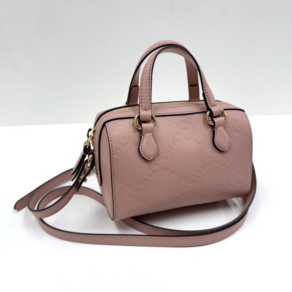GUCCI GG Super Handbag Pink Leather